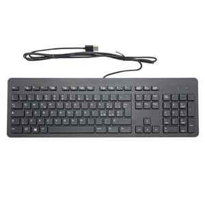 Hp Wired USB Keyboard Slim Business Italian Layout Qwerty It Ku-1469_ - Picture 1 of 4