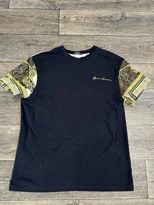Gianni Versace T-shirt Men Black Painted XL-XXL - Picture 1 of 8