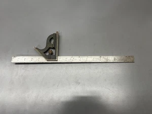 (p) L.S. Starrett 18" gehärteter kombinationsvierkant mit wasserwaage schreiber - sehr guter zustand - usa - Bild 1 von 5