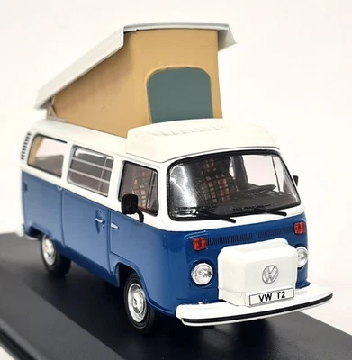 Coche modelo a escala Ixo 1/43 Volkswagen tipo 2 ventana bahía Westfalia '78 azul fundido a presión Foto 1 de 4