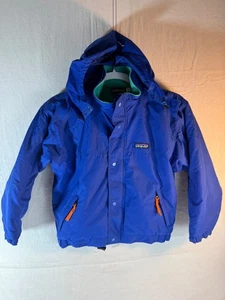 VINTAGE PATAGONIA KIDS MADE IN USA INSULATED HOODED JACKET KIDS SMALL 7/8 1F - Picture 1 of 16