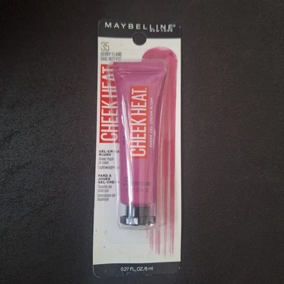 NEW Maybelline CheekHeat Sheer CreamBlush 35 Berry Flame Dewy MakeUp Beauty Face - Image 1 of 4