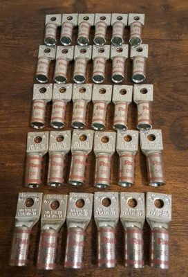 Panduit LCA1/0-14 Ring Terminals 1/4" Hole 30pcs - Image 1 of 3