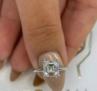 超级销售 2 克拉 IGI 认证 E VVS2 清晰度切割实验室种植钻石戒指 — 第 1/4 张图片