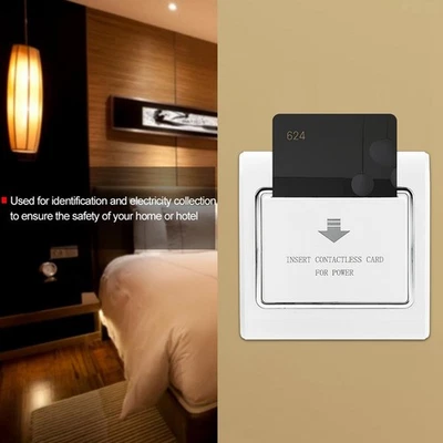 White High Grade Hotel Key Card Switch Energy Saving Switch Insert Key for Power - image 1 of 4