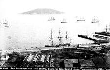 1880s SAN FRANCISCO TABER PHOTO~TELEGRAPH HILL to BAY,GOAT ISLAND,SHIPS~NEGATIVE