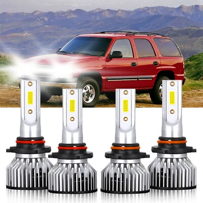 For Chevrolet Sonora 2005-2006 4Pcs 9005 9006 LED Headlight Lamps Hi Low Bulb - Изображение 1 из 4