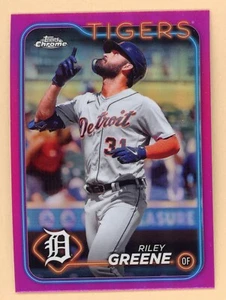 2024 Topps Chrome #101 Riley Greene - Pink Refractor - Tigers - Picture 1 of 2