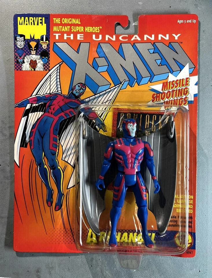 Marvel The Uncanny X-men Archangel Gray Wings 5in Action Figure 1993 ToyBiz