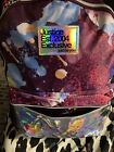 New Justice Just Be You 17” Tall Backpack Paint Splatter Purple Front Pocket