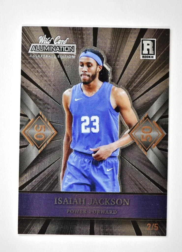 2021-22 Wild Card Alumination Base Bronze 50 Stripe #ABC-28 Isaiah Jackson /5