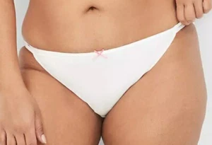 Lane Bryant White Double String Lace Back Bikini Panty Plus Size 18/20, 2X - Picture 1 of 6