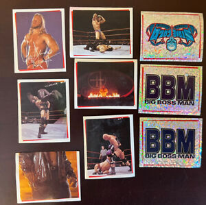 (9) 2000 WWF Smackdown Magic Box Int. Stickers w (2) #44 BBM & C. Jericho    3L1