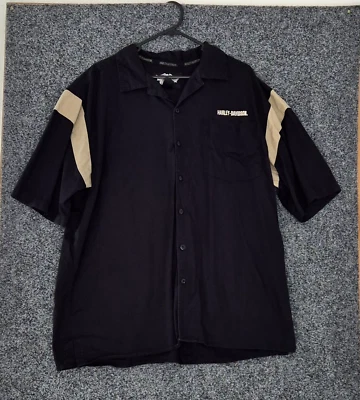 Vintage Harley Davidson Shirt Mens Size XL Black Solid Cotton Spell Out Back - image 1 of 4
