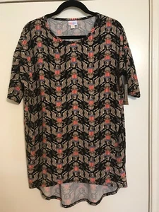 LULAROE Irma XXS Shirt Top RARE LEGGING MATERIAL Americana Presidential Seal Neu mit Etikett - Bild 1 von 6