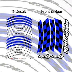 Blue 17 inch Rim Decal Stickers GP01 Kit For Yamaha MT09 18 19 20 21 - Bild 1 von 12