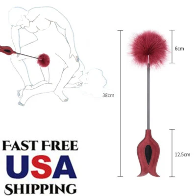 Feather Tickler Whip Erotic Fetish Spanking Paddle Adult Sex Toy Women Men BDSM - Image 1 of 4