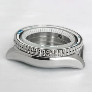Estuche de reloj de cristal de zafiro bisel de aluminio 42 mm carcasa para movimiento NH35/NH36/4R36 - Imagen 1 de 24