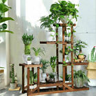 6Tier Wooden Flower Pot Plat Stand Balcony Rack Garden Indoor Decor Plant Holder