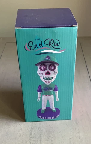 NIB Peoria Chiefs SGA En El Rio Sugar Skull Bobblehead Cover