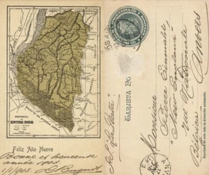 Mapa Postal Argentina, Provincia Entre Ríos (1903) - Imagen 1 de 3