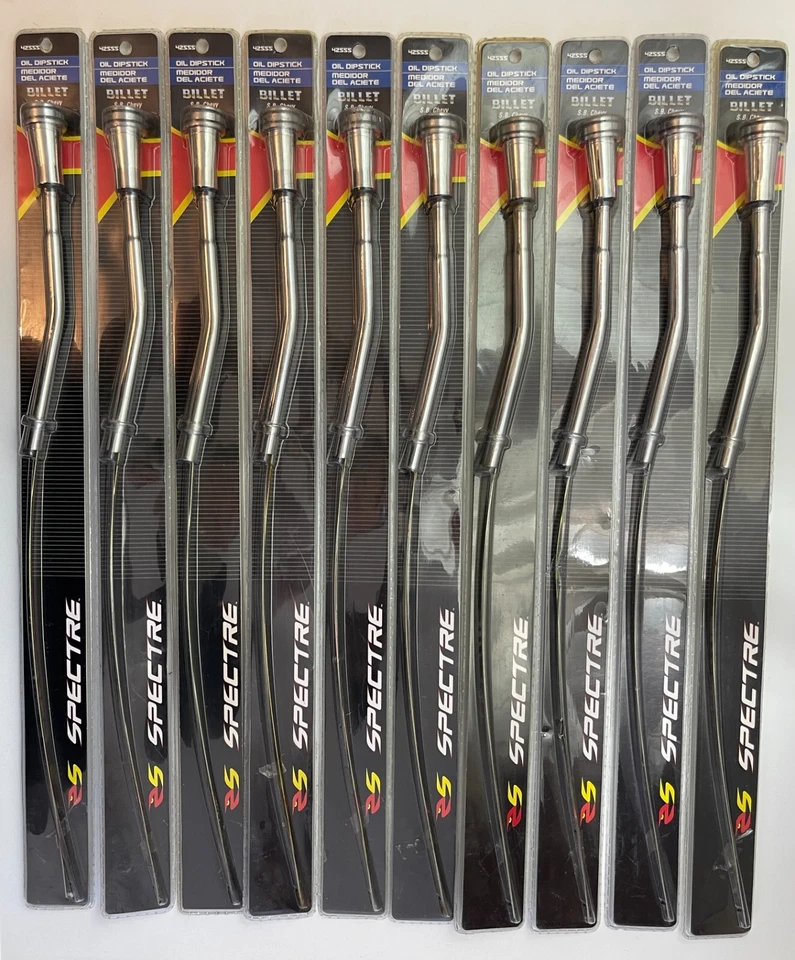 lot of 10 1965-79 SMALL BLOCK CHEVY 327 350 BILLET ALUMINUM OIL DIPSTICK + TUBE - Image 1 of 4