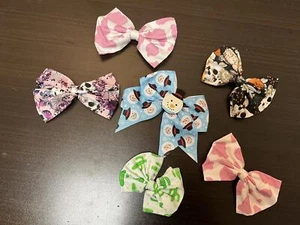 Hair Bows Handmade Lot of 6 - Picture 1 of 4