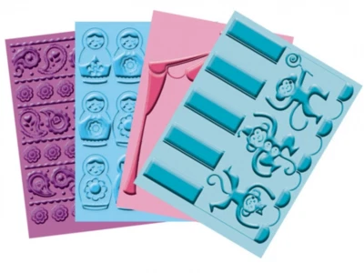 4 Cuttlebug Embossing-Schablone paisley - Bild 1 von 3