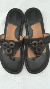 Braune Leder-Riemensandalen Größe 10/42 gebraucht, in einwandfreiem Zustand - Bild 1 von 6