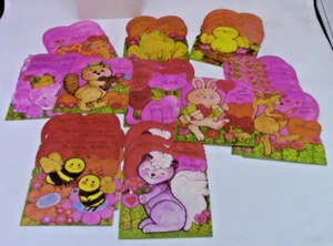 Valentinskarten VINTAGE 1979 Current Inc "Happy Hearts" 10 Designs GEÖFFNET incom - Bild 1 von 6