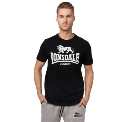 Lonsdale London Men's T-Shirt Logo T Regular Fit In Black - Image 1 of 4
