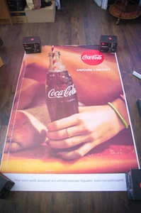COCA COLA D Large French Bus Shelter Vintage Advertising Poster Original - Picture 1 of 7