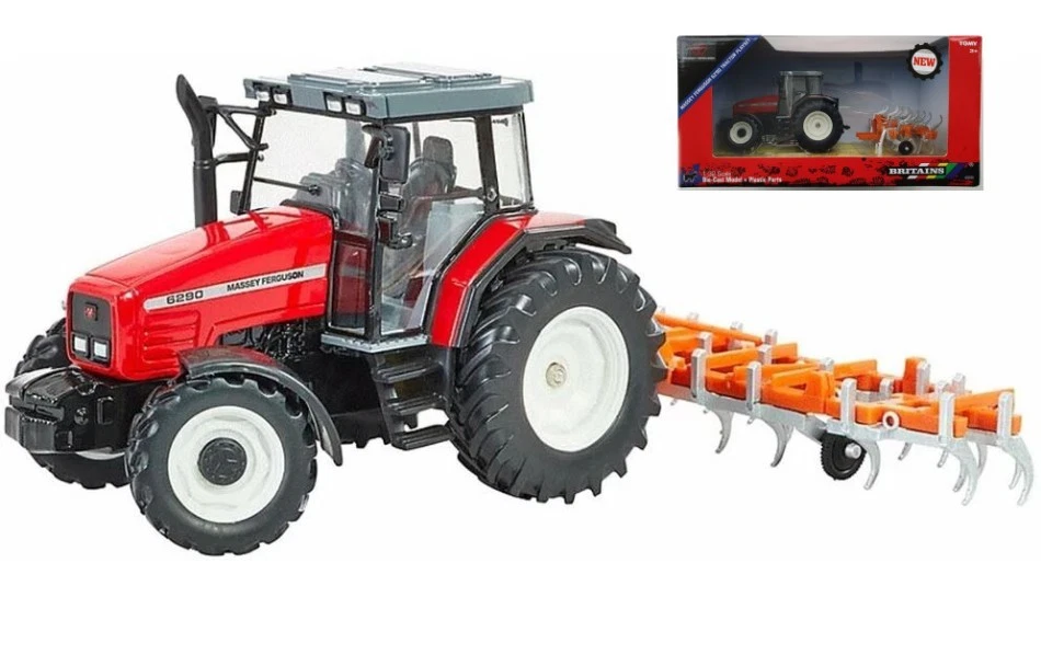 BRITAINS LC43335 MASSEY FERGUSON HERITAGE TRACTOR PLAYSET 1:32 Modellino - Immagine 1 di 1
