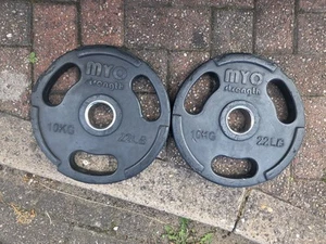 Myo Fitness Weight Plates - 2 x 10kg 2inch Olympic - Picture 1 of 3