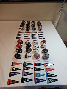 Juego completo de mini cascos NFL RIDDELL 2015 de los 32 equipos con banderines magnéticos. - Imagen 1 de 10