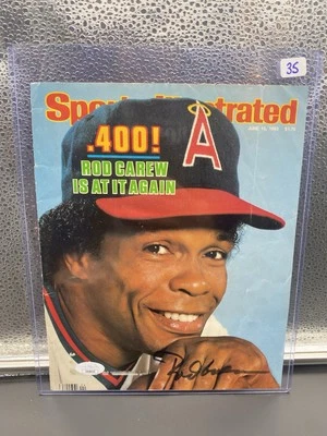 Rod Carew Signed Sports Illustrated Cover Autograph JSA - Image 1 of 2
