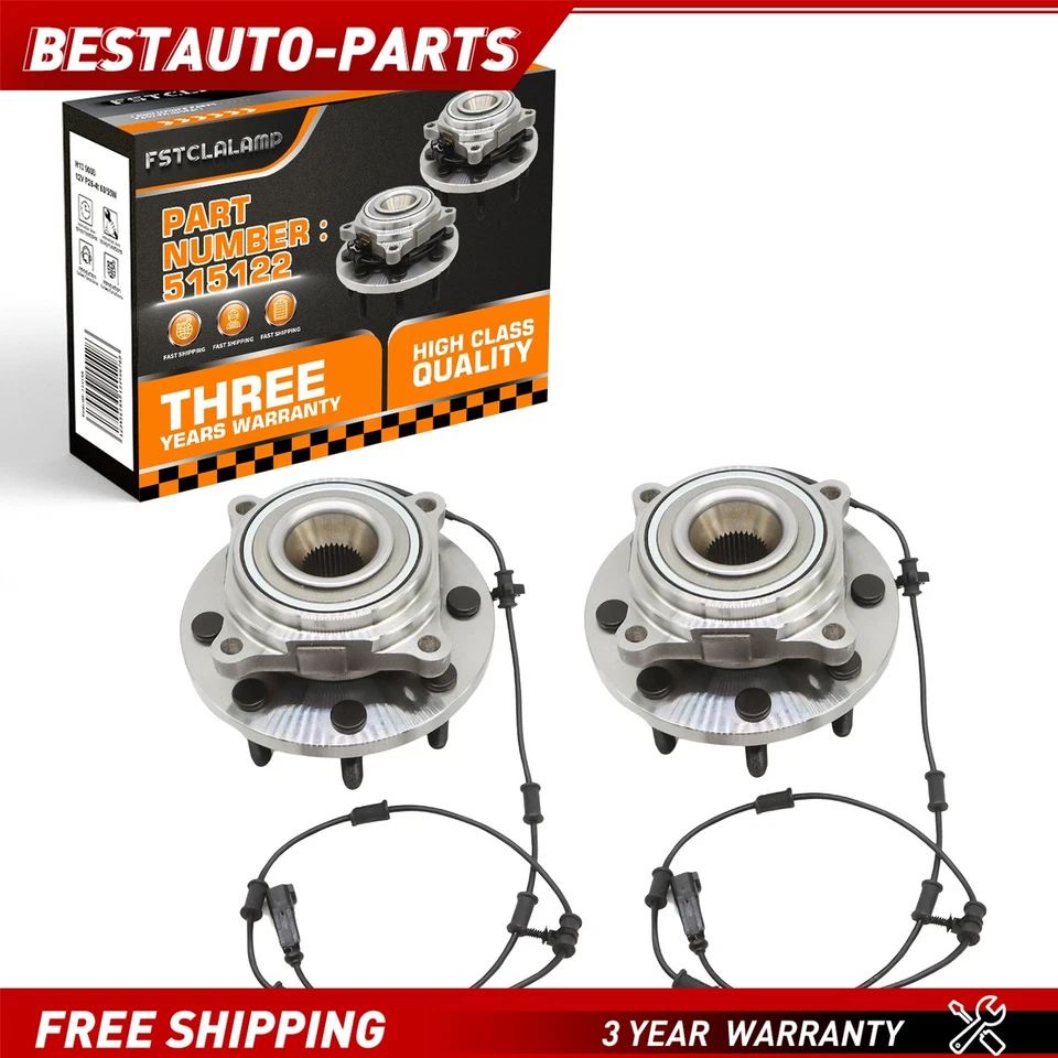 4WD Pair Front Wheel Bearings Hub 515122 For 2009-2011 Dodge Ram 2500 3500 - Изображение 1 из 4