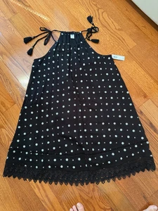 Neu mit Etikett GAP Sommerkleid Damen Größe Small zierlich schwarz/weiß Neckholder Bindeverschluss - #178  - Bild 1 von 3