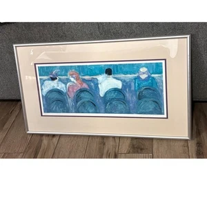 Barbara A.Wood Lithograph 19"x33" Numbered Wall Art Framed Signed #335/975 - Picture 1 of 13