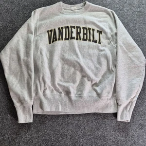 Vanderbilt Univesity Sweater Adult Size Small Gray Champion Reverse Weave READ - Picture 1 of 11