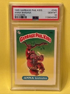 ANNA BANANA 1985 Garbage Pail Kids Series 1 1st Matte 34b Psa 10 GEM MT MINT - Bild 1 von 2