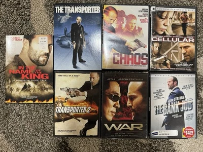JASON STATHAM Lot of 7 DVD's, TRANSPORTER 1 & 2, WAR, CHAOS, CELLULAR + More. - Image 1 of 4