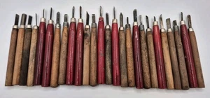CARVING CHISEL SET OF 26 VINTAGE WOODWORKING TOOLS RB - Bild 1 von 10