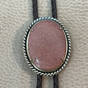 Corbata Goldstone Cobre Bolo Piedra Vaquero Occidental Rodeo Boda Unisex - Imagen 1 de 7