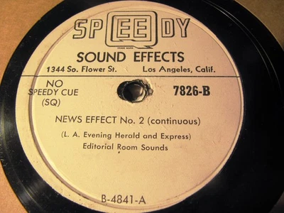 Actual Los Angeles HERALD EXPRESS Newspaper SOUND EFFECTS TV Radio GENNETT 7826 Foto 1 de 2