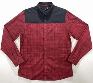 G By Guess Men’s Button Down Shirt, Red & Black, Size Large, G17IY9 - Picture 1 of 6