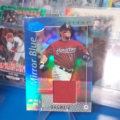 Jersey Jeff Bagwell 2002 certificado hoja espejo azul trozo #86 60/75 (353) Foto 1 de 2