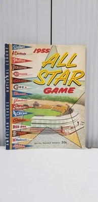 1955 Baseball MLB All Star Game Program Milwaukee County Stadium Very Good E5 - Image 1 of 4