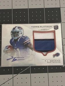 2012 T.J. GRAHAM TOPPS PALATIUM ROOKIE JUMBO JERSEY AUTO 1032/1058 BUFFALO BILLS - Picture 1 of 10