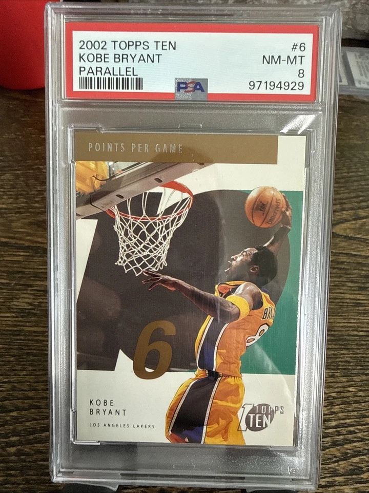 2002 Topps Ten Kobe Bryant Parallel #6 PSA NM-MT 8! Los Angeles Lakers - Image 1 of 4